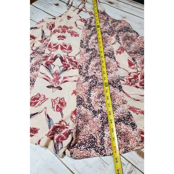 Free People Romper Womens Small Trapeze Bohemian Rayon Strappy Back Lace Up Side - Picture 12 of 12